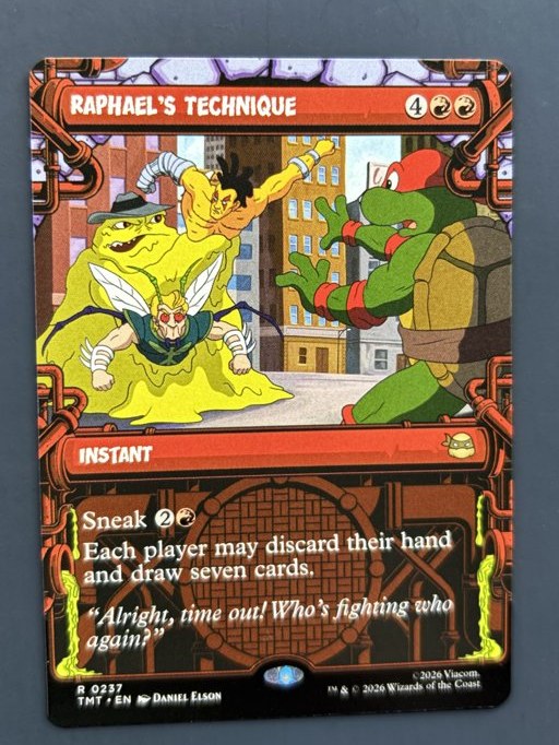 Carta Raphael's Technique, raridade Rara, mágica instantânea do set Magic: The Gathering Teenage Mutant Ninja Turtles